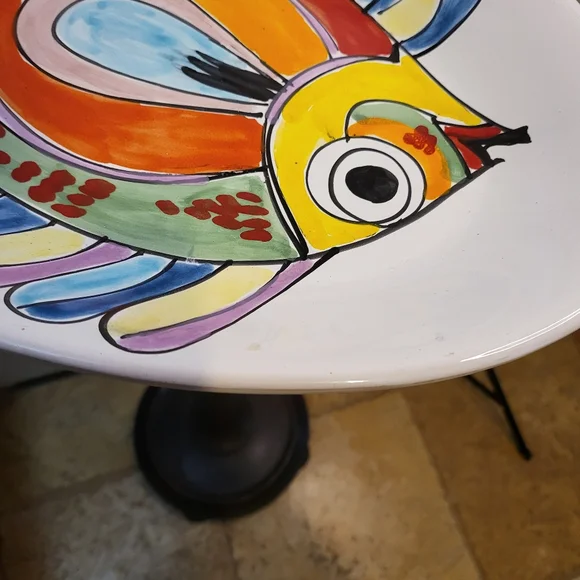 La Musa MCM Ceramic Hand Painted Fish Platter - Picture 10 of 16